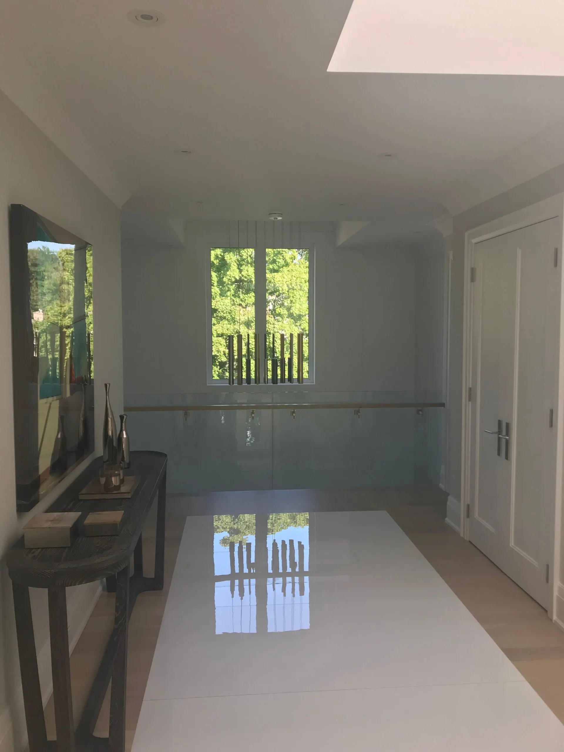 Laminate and vinyl flooring samples side by side