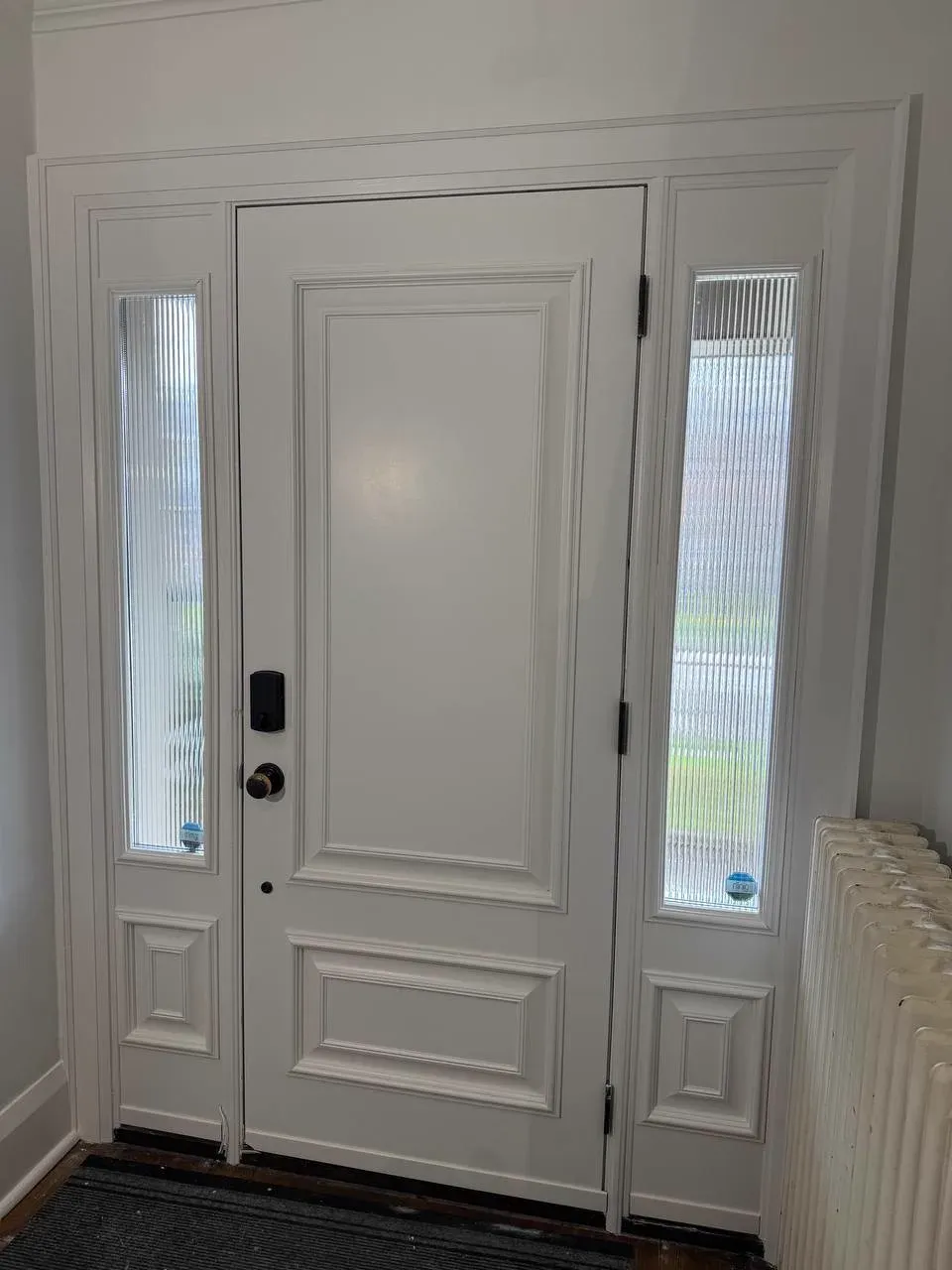 Front entry door finished by SQFT