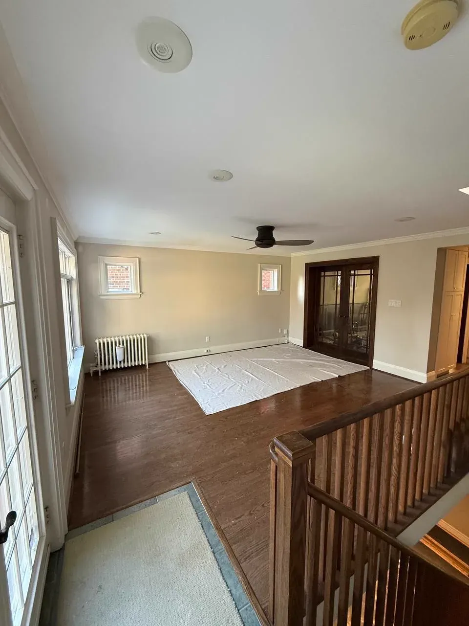 Finished living room renovated by SQFT in Oakville