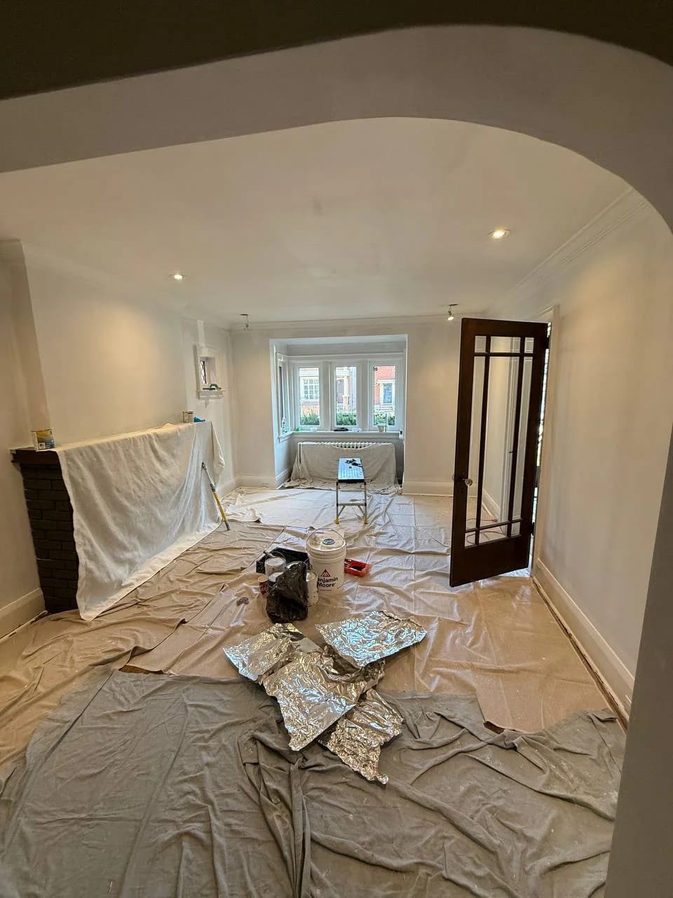Interior painting work in a Toronto home